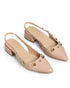 Zapatilla Nude Slingback Estoperoles 3572